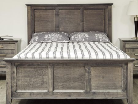 Mako Solid Wood Furniture Acer M-5800-Q Queen Panel Bed - Slate Cheap