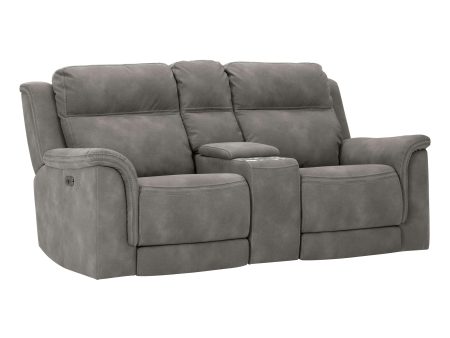 Signature Design by Ashley Next-Gen DuraPella Power Reclining Fabric Loveseat with Console 5930118C Supply