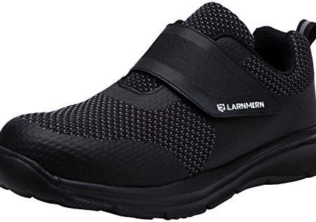 Zapatillas de Seguridad Hombre, LM180121 SBP Zapatos de Trabajo Mujer con Punta de Acero Ultra Liviano Reflectivo Transpirable 41 EU, Triple Negro (Embalaje Deteriorado Online