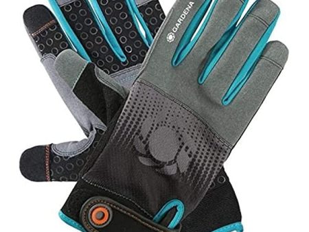 Gardena Guantes de equipo talla 8 M: guantes para todo tipo de trabajos con equipos, agarre óptimo, almohadillas amortiguadoras, tejido de malla, mobile touch para smartphones (11520-20) Embalaje Deteriorado Cheap