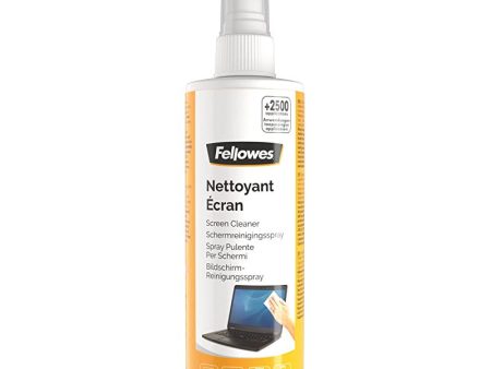 Fellowes Spray para Limpieza de Pantallas 250ml - Monitor Portátil iPad Smartphone Tablet - Sin Alcohol Reacondicionado Supply