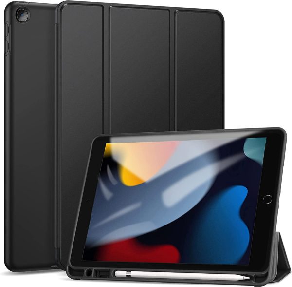 ZtotopCase Funda para iPad 10.2 2021 2020 2019 (iPad 9 8 7 Generación), Ultra Delgada Smart Cover Carcasa con Soporte Apple Pencil, Función de Auto-Sueño Estela, Funda para iPad 10.2, Negro Embalaje Deteriorado Online