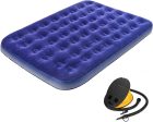 Zootop Cama de Aire, Cama Inflable tamaño Queen Colchón de Aire de PVC con Bomba de pie portátil para Acampar colchón Flocado con 250 kg de Peso máximo para Adultos Actividades(203 x 152 x 22 cm) (Embalaje Genérico) Reacondicionado Hot on Sale